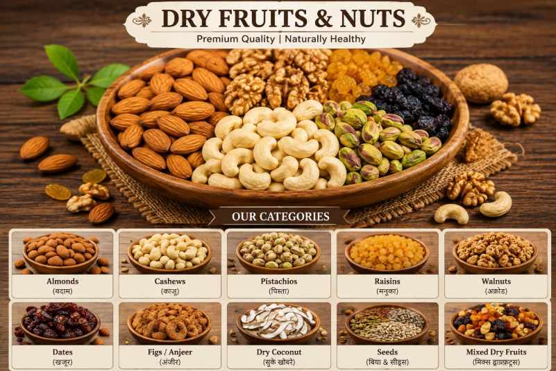 Dry Fruits & Nuts/ ड्रायफ्रूट्स आणि नट्स